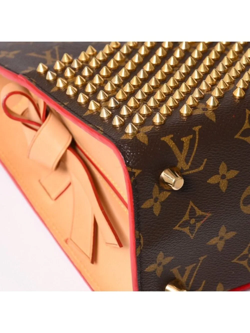 Louis Vuitton Christian Louboutin Iconoclast Handbag Calf Hair Gold